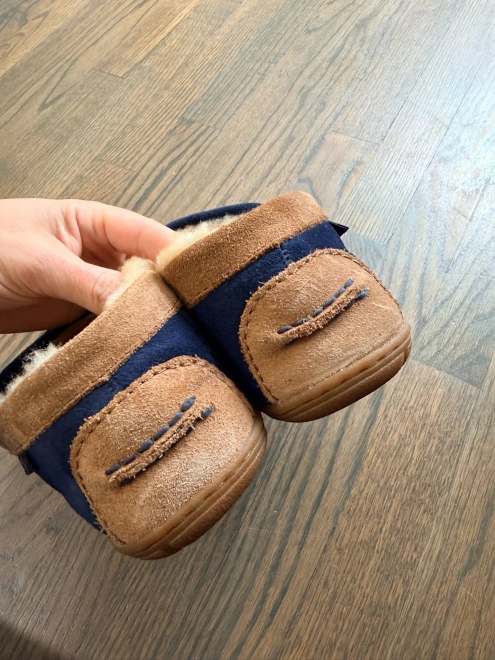 L.L. Bean Loafers Men's Wicked Good Slippers, Venetian Navy Blue 9 Medium EUC